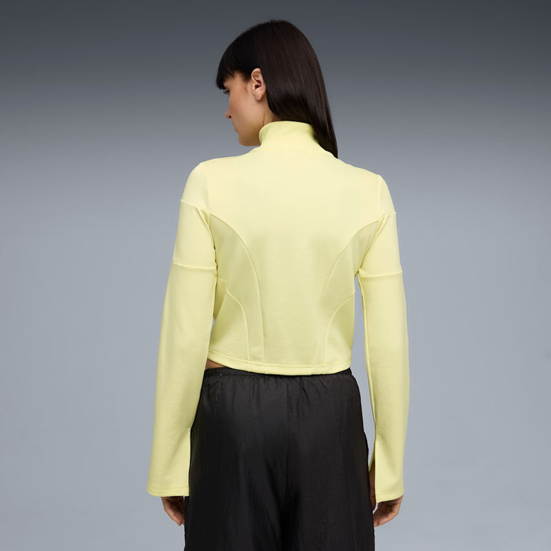 Dare to Slim Cropped Track Jacket (Gold Moon)