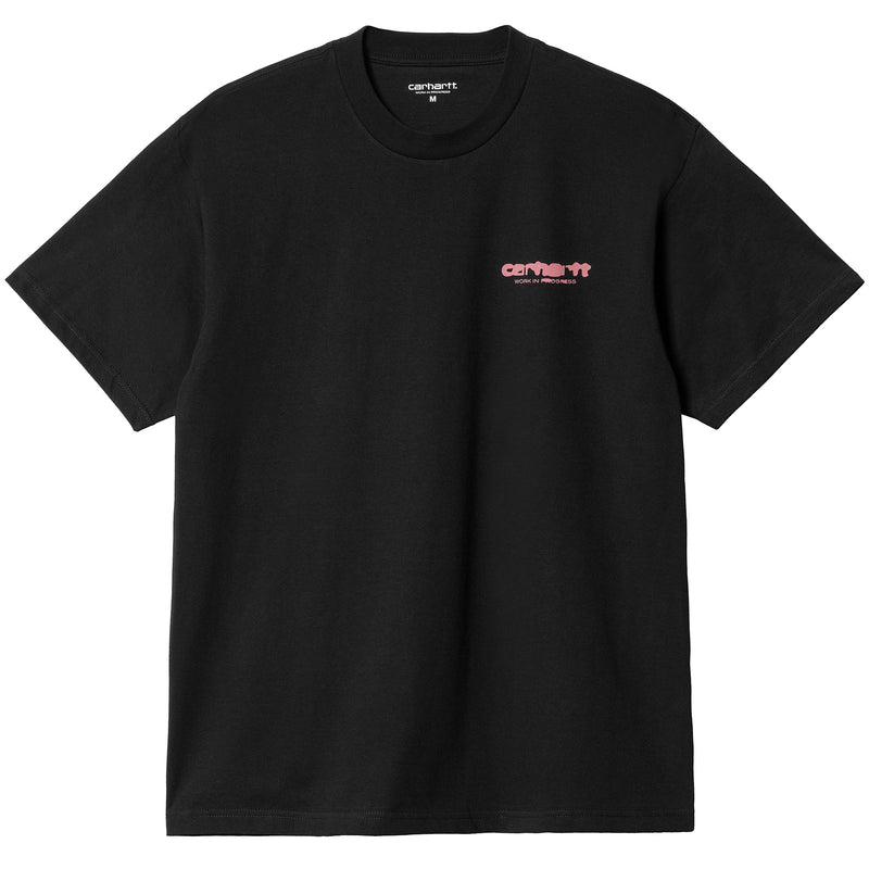 S/S Ink Bleed T-Shirt (Black/Pink)