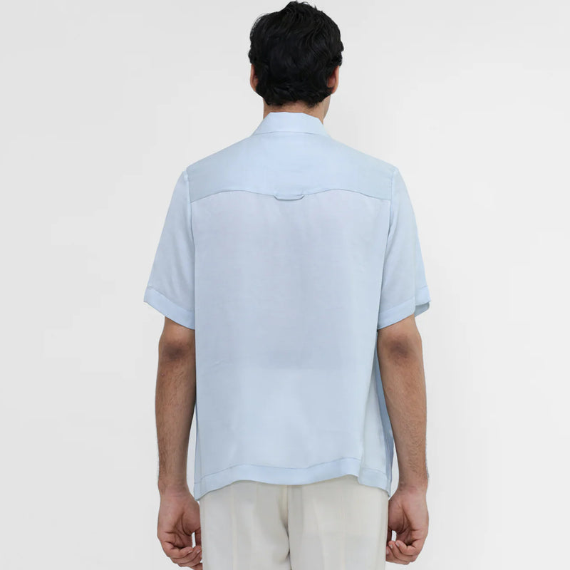 Gate Valve Silk Shirt (Sky Blue)