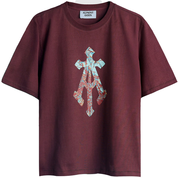 Shattered Alpha Cross Relaxed Tee (Rust)