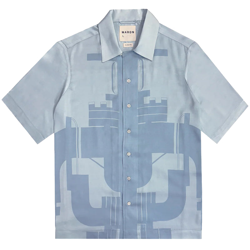 Gate Valve Silk Shirt (Sky Blue)