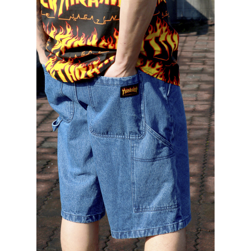 SKATEGOAT DENIM CARPENTER SHORTS (Blue)