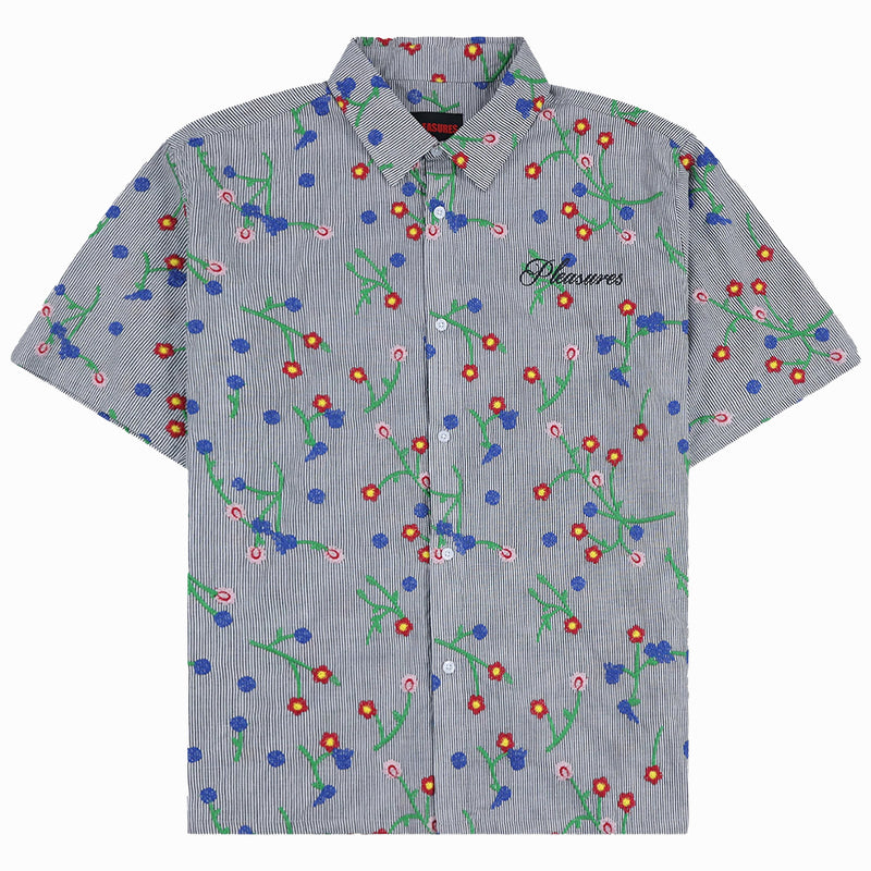 PILE STRIPE BUTTON UP