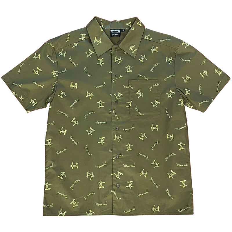 GONZ ALLOVER S/S SHIRT (Khaki Green)