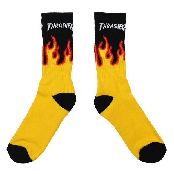 FLAME SOCKS (Black/Yellow)