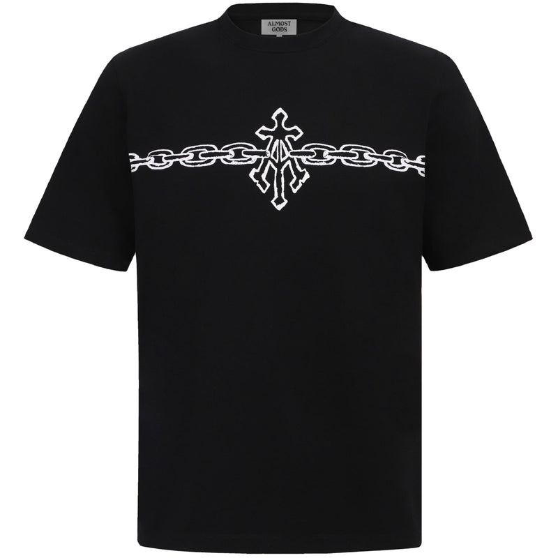 ALPHA CROSS CHAIN LINK TEE (BLACK)