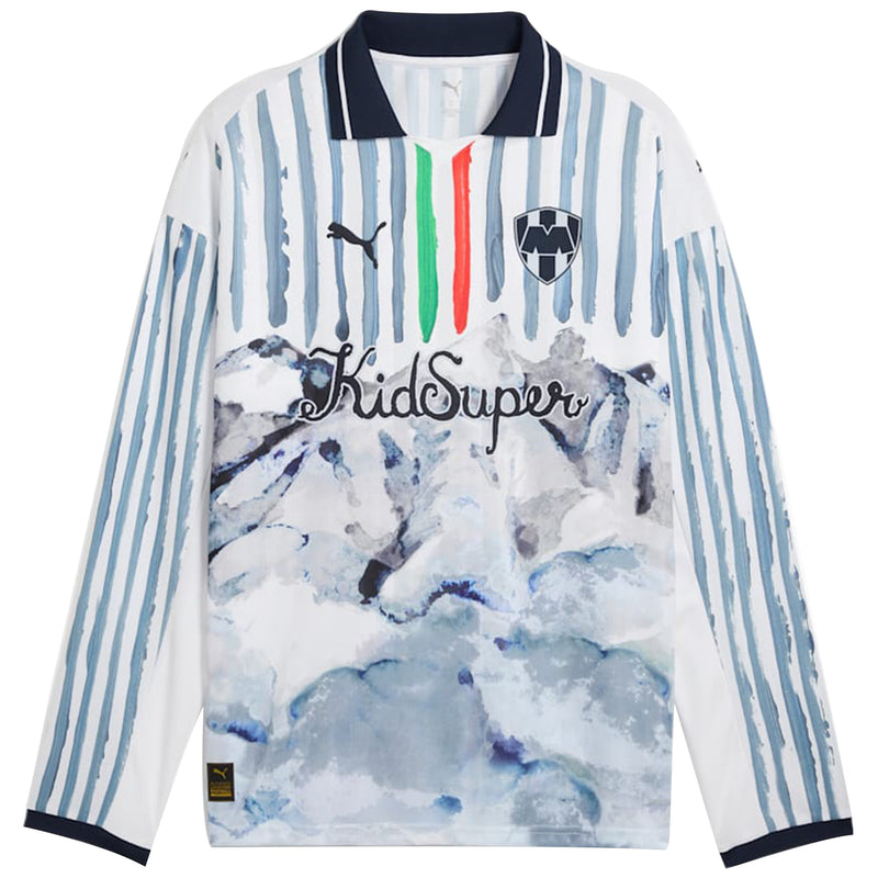 KidSuper Mty L/S Retro Tee (White-deep Navy)