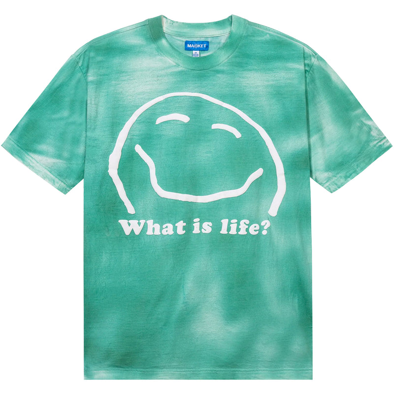 WHAT IS LIFE TEE  (MOSS DYE)