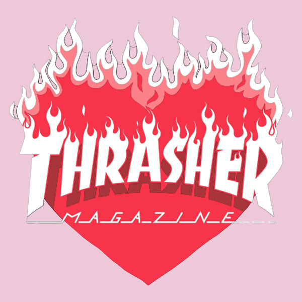 BURNING HEART TEE (Baby Pink)