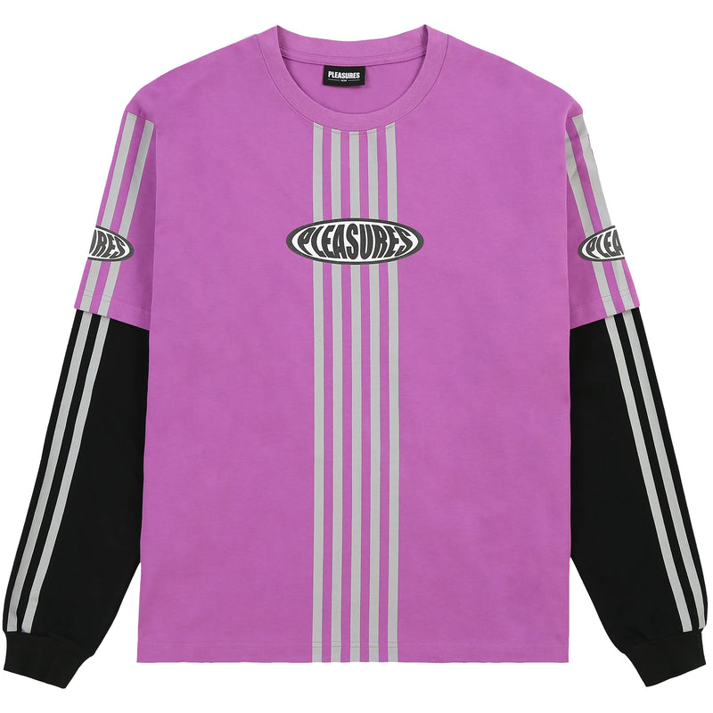 FAUX LAYERED Heavyweight LS Tee (Purple))