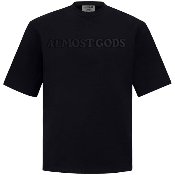 ALMOST GODS EMBOSSED TEE (BLACK)