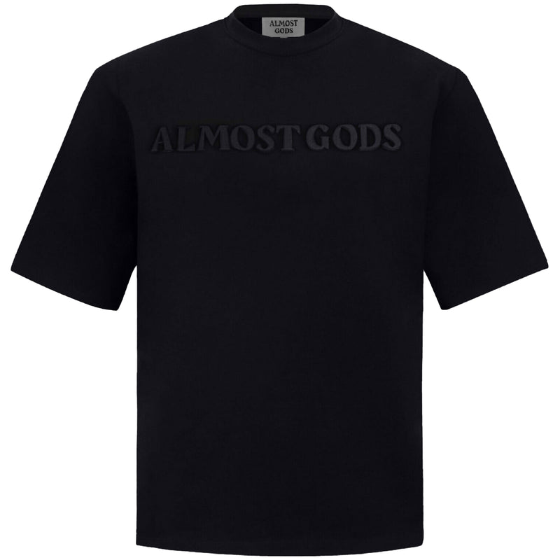 ALMOST GODS EMBOSSED TEE (BLACK)