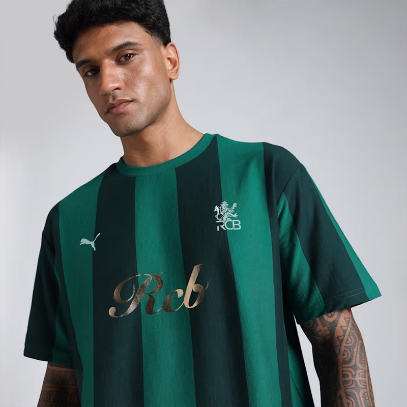 Puma X RCB Retro Striper Tee (WILD GREEN)
