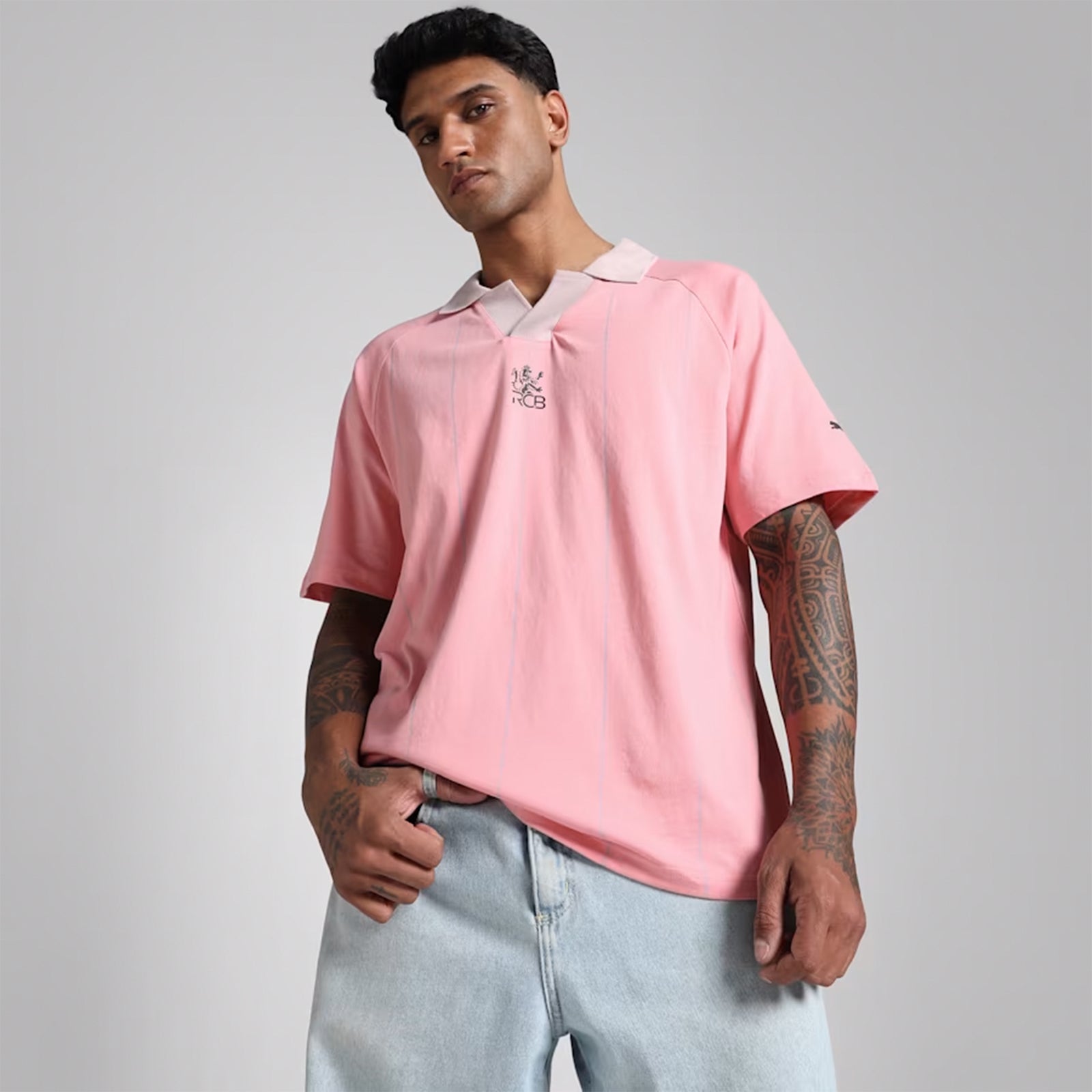 Puma X RCB Striper Polo (PINKSCAPE) – Capsul