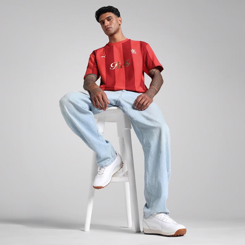 Puma X RCB Retro Striper Tee (Flame Scarlet)