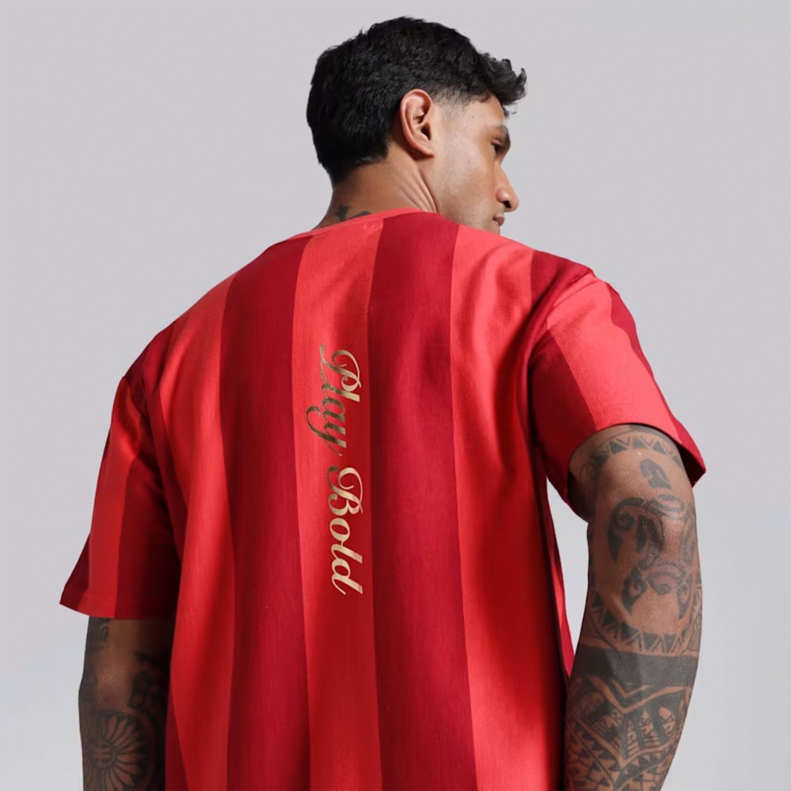 Puma X RCB Retro Striper Tee (Flame Scarlet) – Capsul