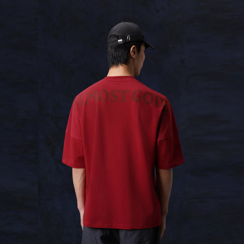 AG LOGO Oversized TEE (RED)