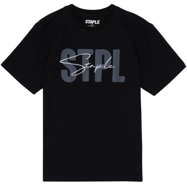 SCRIPT EMBROIDERED TEE (BLACK)