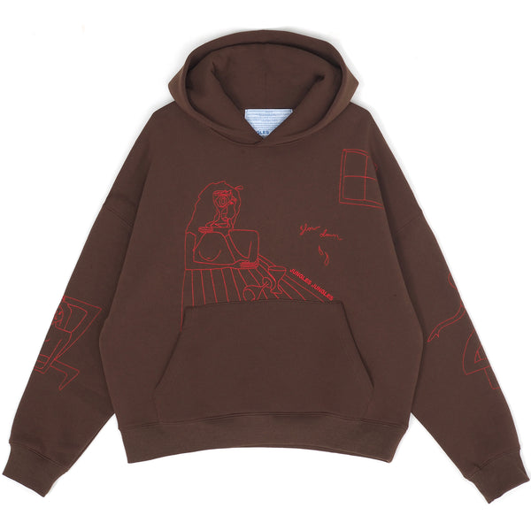 SLOW DOWN EMBROIDERED HOODIE