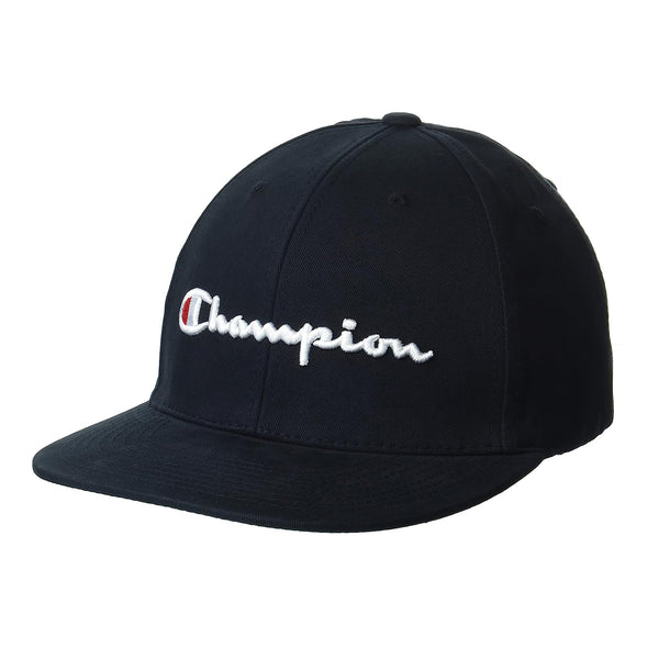 snapback script logo cap (black)