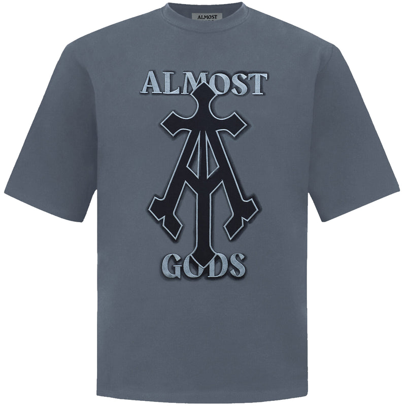 ALPHA CROSS SPRAY PAINT TEE (GREY)