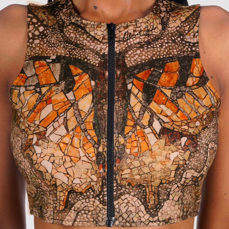 Mosaic Butterfly Swimsuit Top