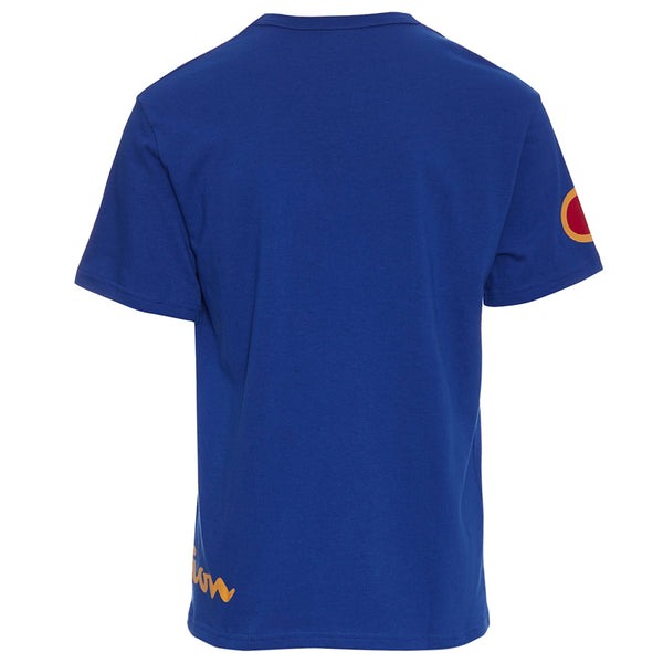 Heritage tee - wrap around logo (Blue)