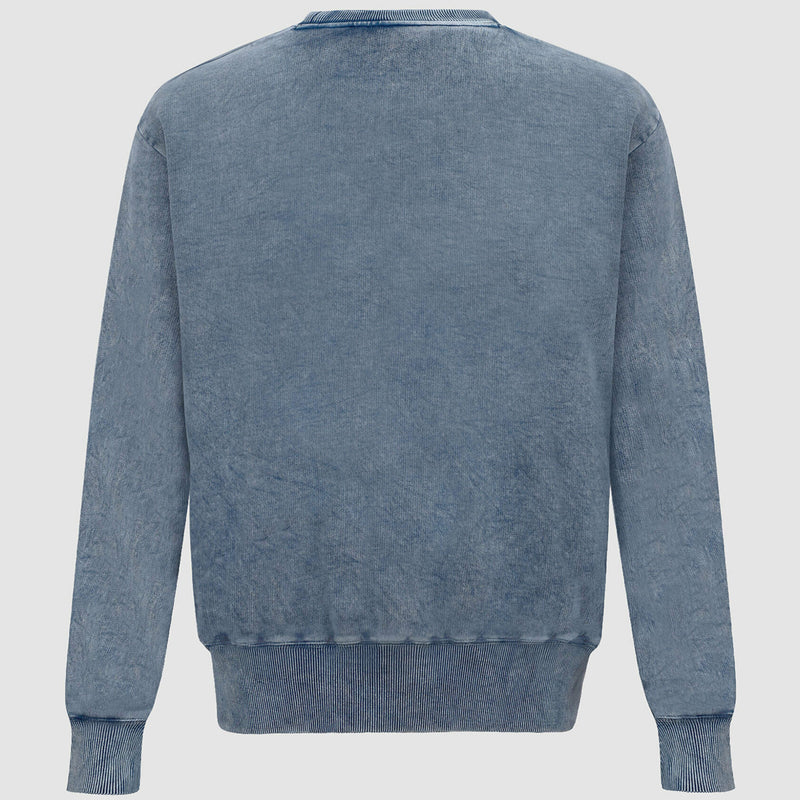 STONEWASHED EMBROIDERED LOGO SWEATSHIRT (MIST)