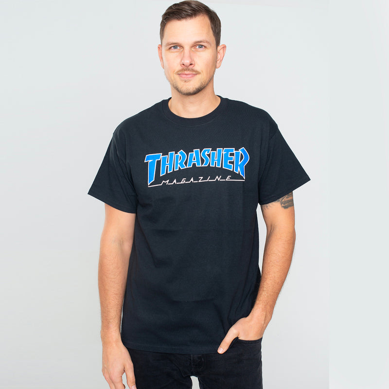 Outlined Tee (Black/Blue)