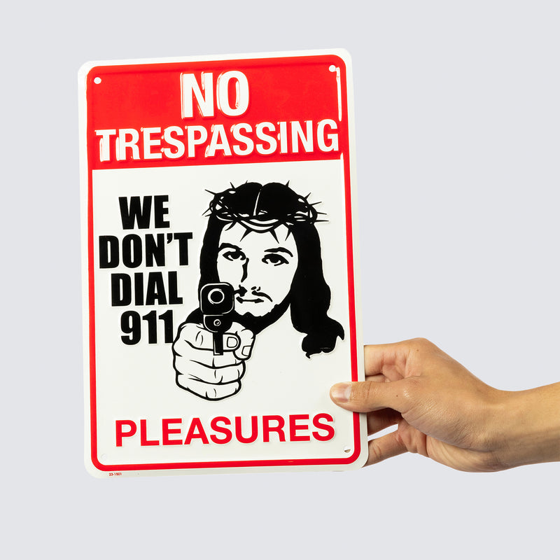 TRESPASS TIN SIGN