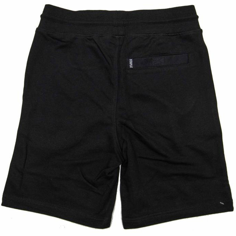 SCRIPT EMBROIDERED SWEATSHORT (BLACK)