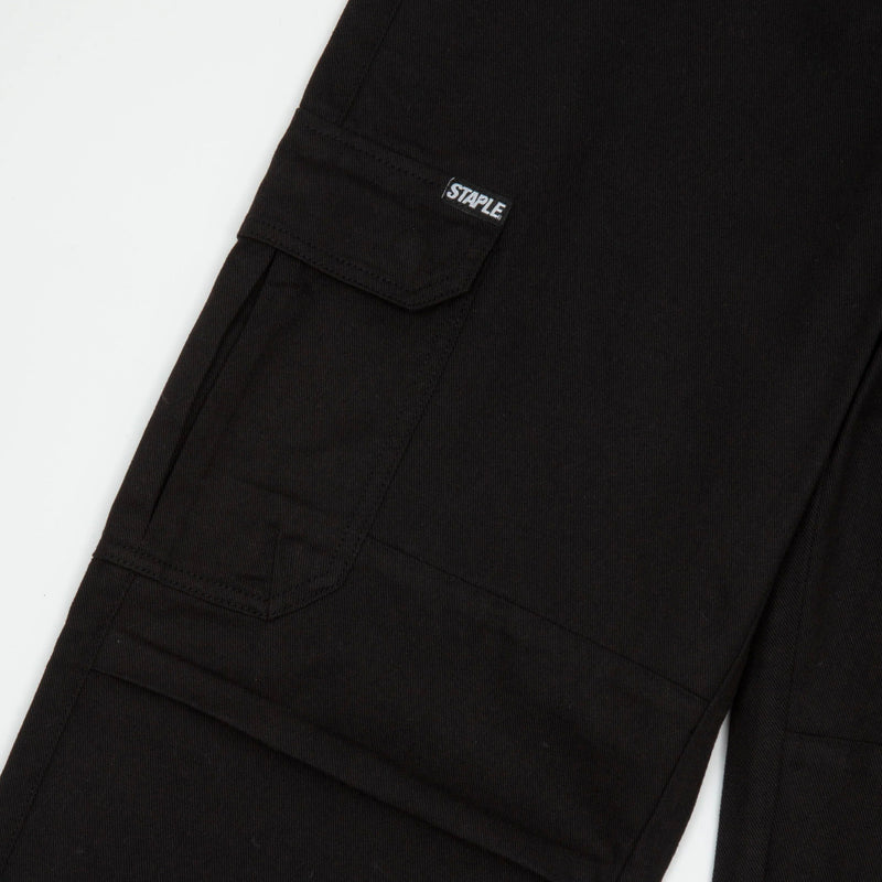 TWILL CARGO PANTS (Black)