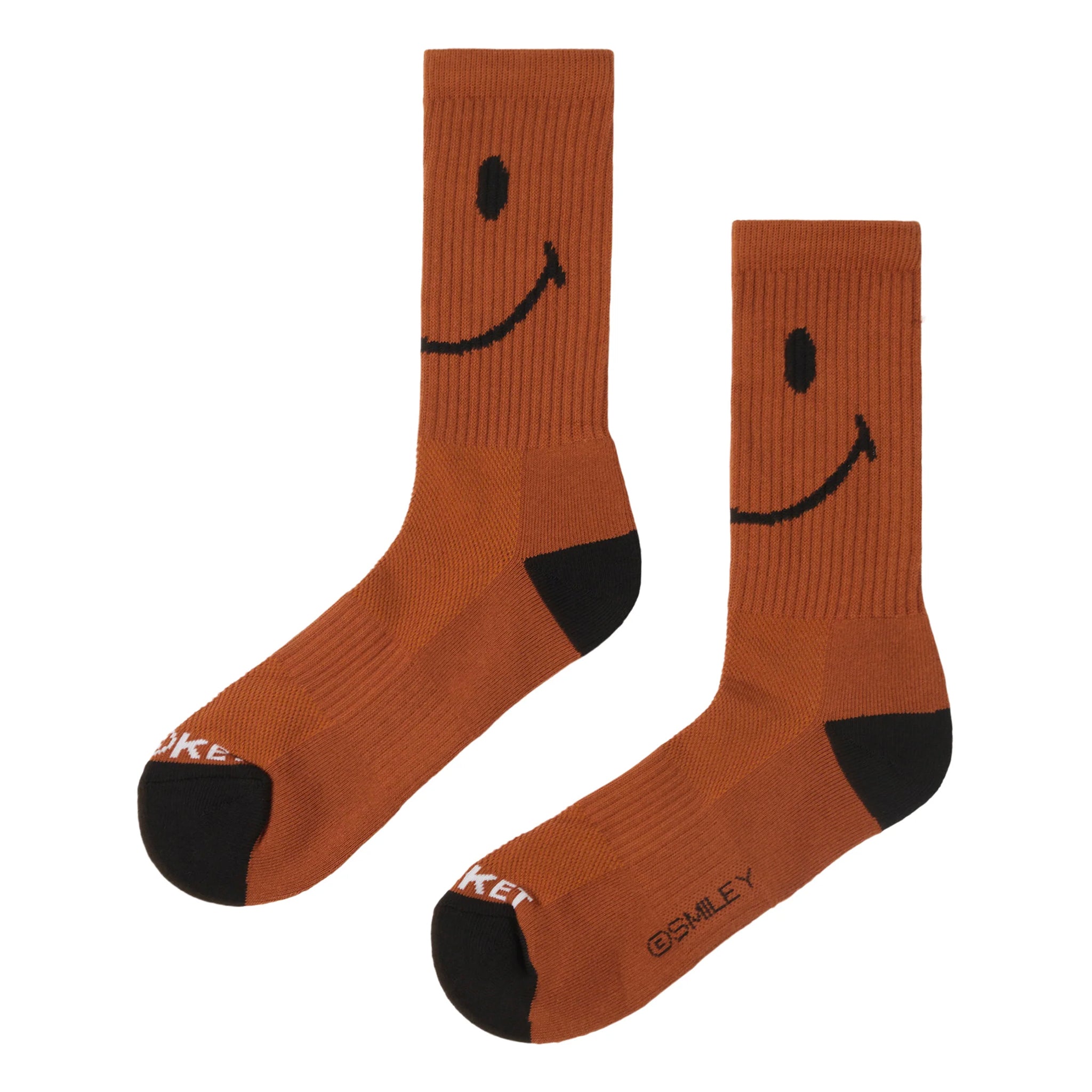 SMILEY OVERSIZED SOCKS (Rust) – Capsul
