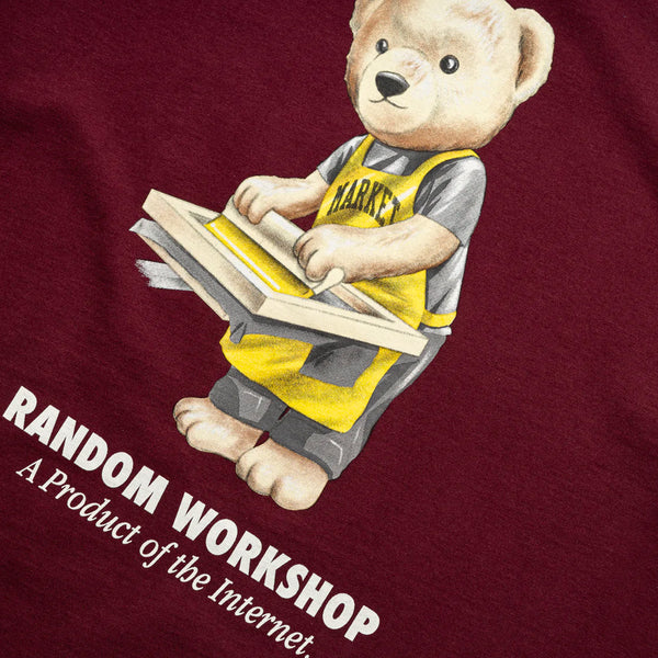 RANDOM WORKSHOP BEAR TEE (Maroon)