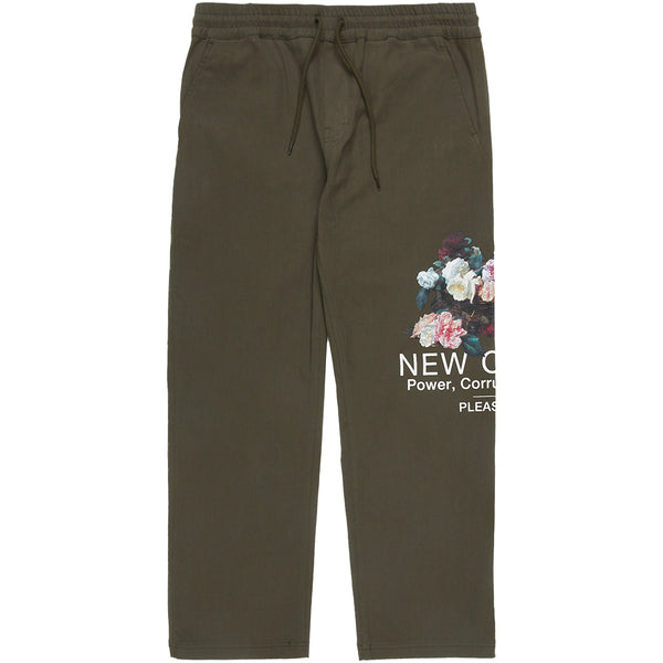 PLEASURES X New Order Power Beach Pants (Olive)