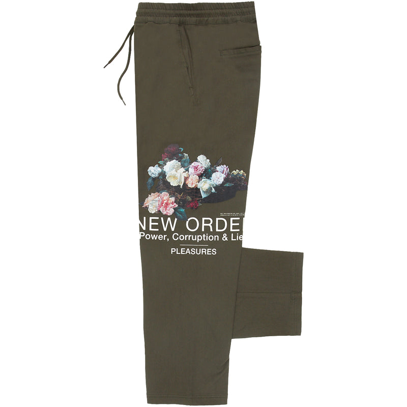 PLEASURES X New Order Power Beach Pants (Olive)