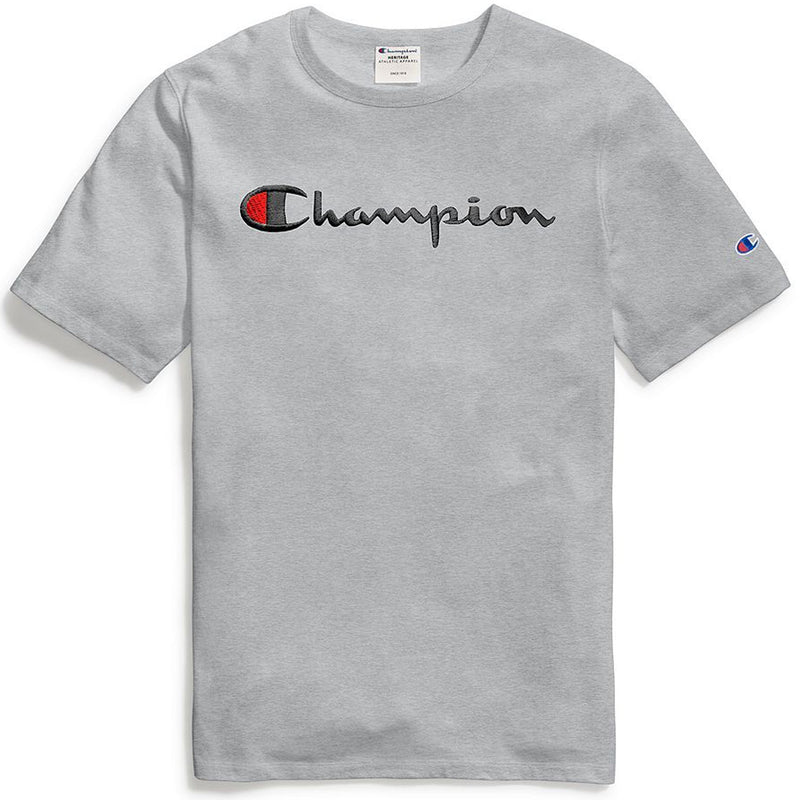 Champion Life® Heritage Script Tee (Oxford Grey)
