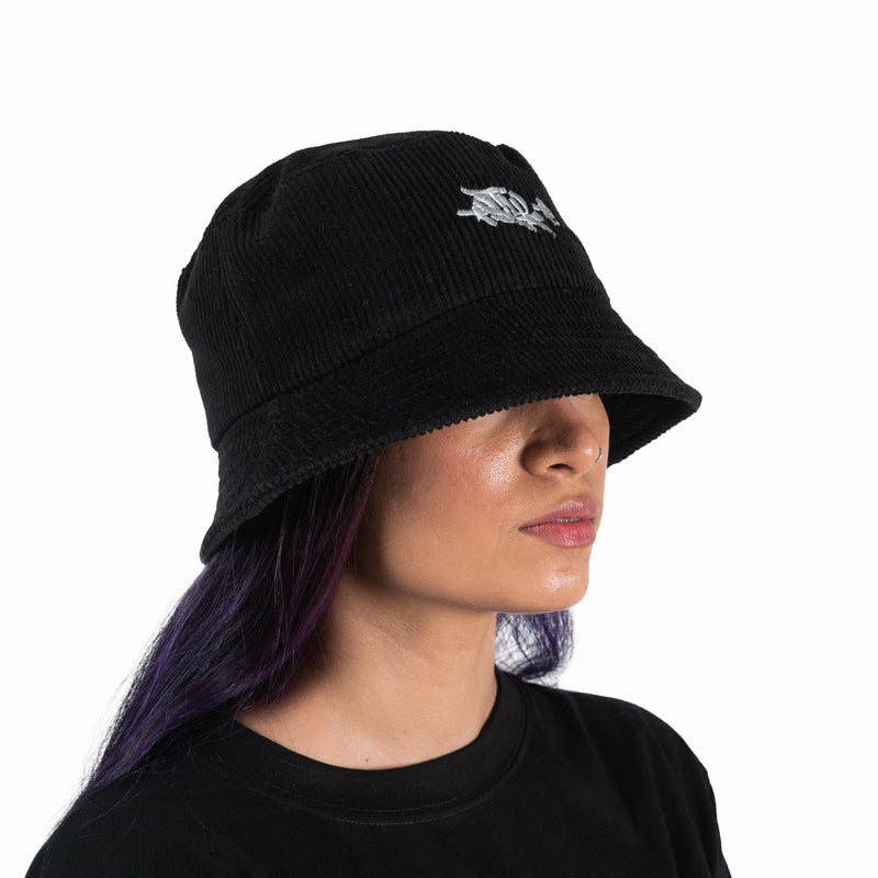 Corduroy Bucket Hat (Black)