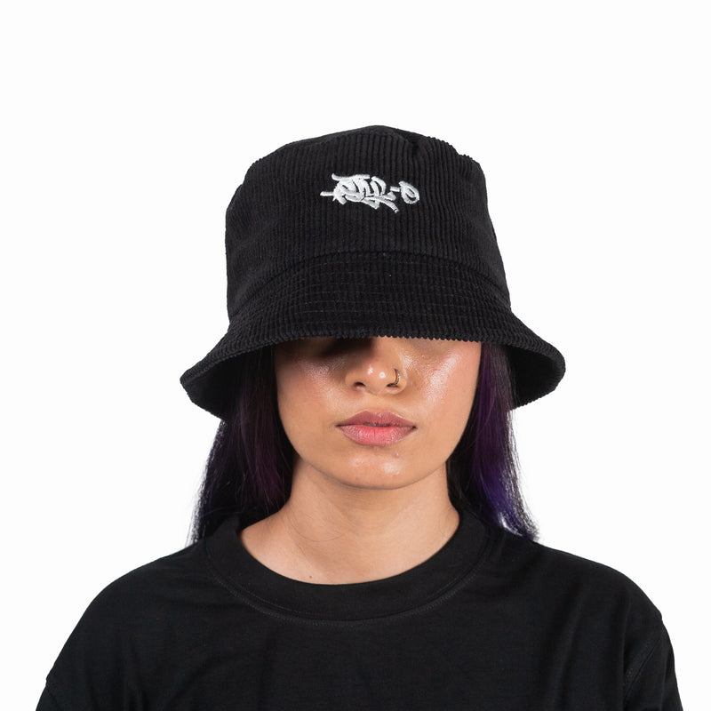 Corduroy Bucket Hat (Black)