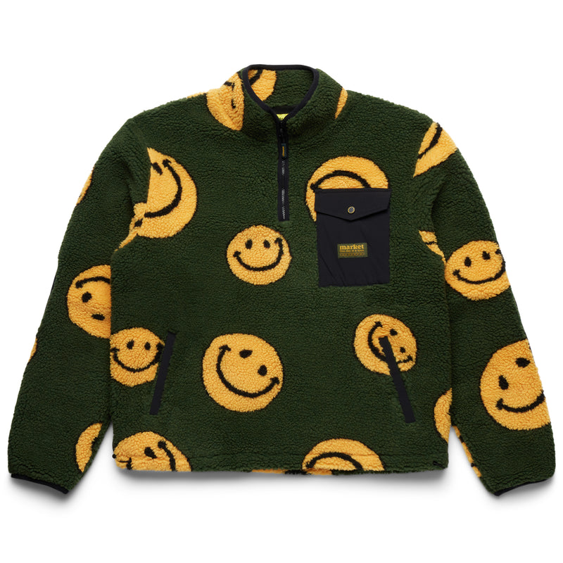 SMILEY AOP Sherpa Sweatshirt (Green)