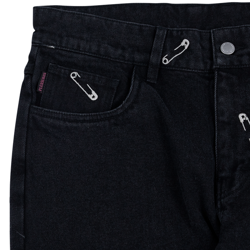 SAFETY PIN 5 POCKET DENIM (Black)