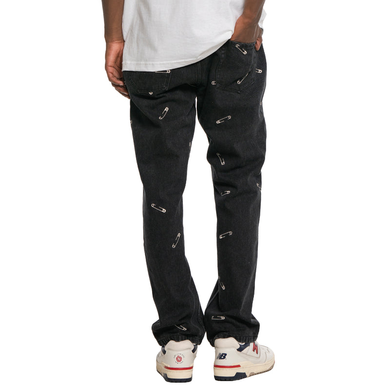 SAFETY PIN 5 POCKET DENIM (Black)