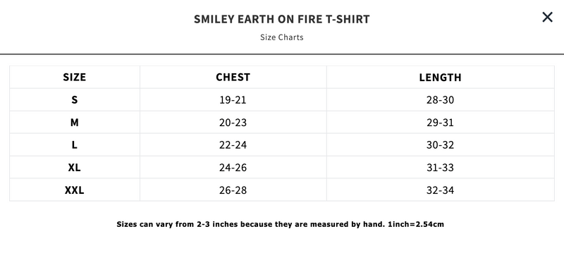 SMILEY® EARTH ON FIRE TEE