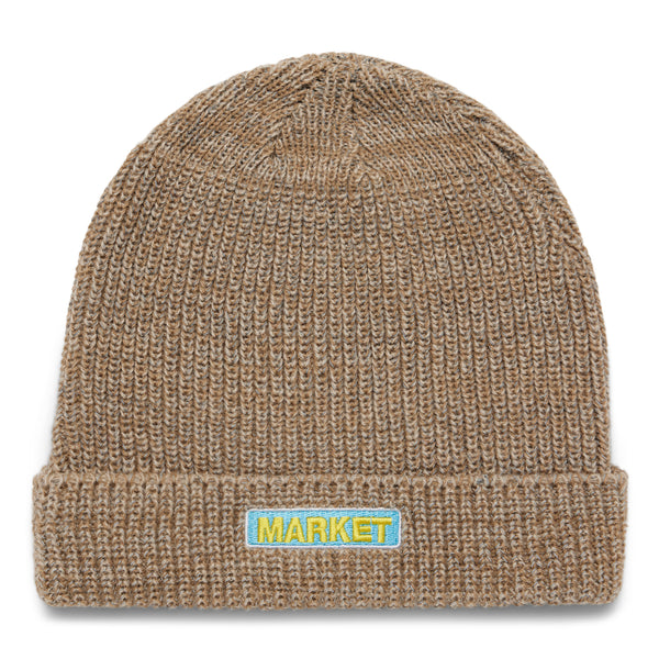 REFLECTIVE BAR LOGO BEANIE (TAN)