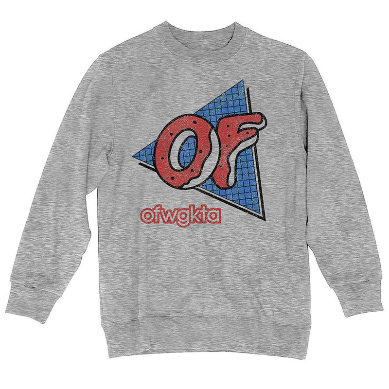 Triangle Grid Heather Grey Crewneck