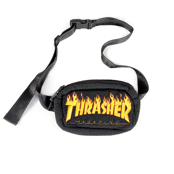 Thrasher Flame Fleece Waist Bag
