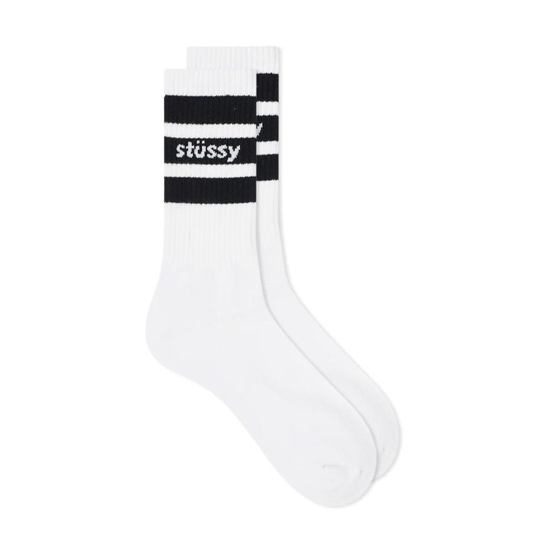 Stussy Sport Crew Sock (White/Black)