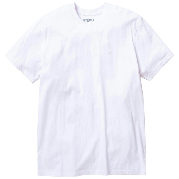 Tonal Pigeon Embroidered Tee (White)