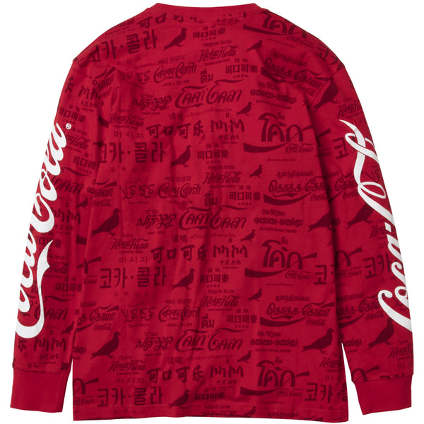 Staple Pigeon X Coca-Cola All Over Long Sleeve Tee (Red)