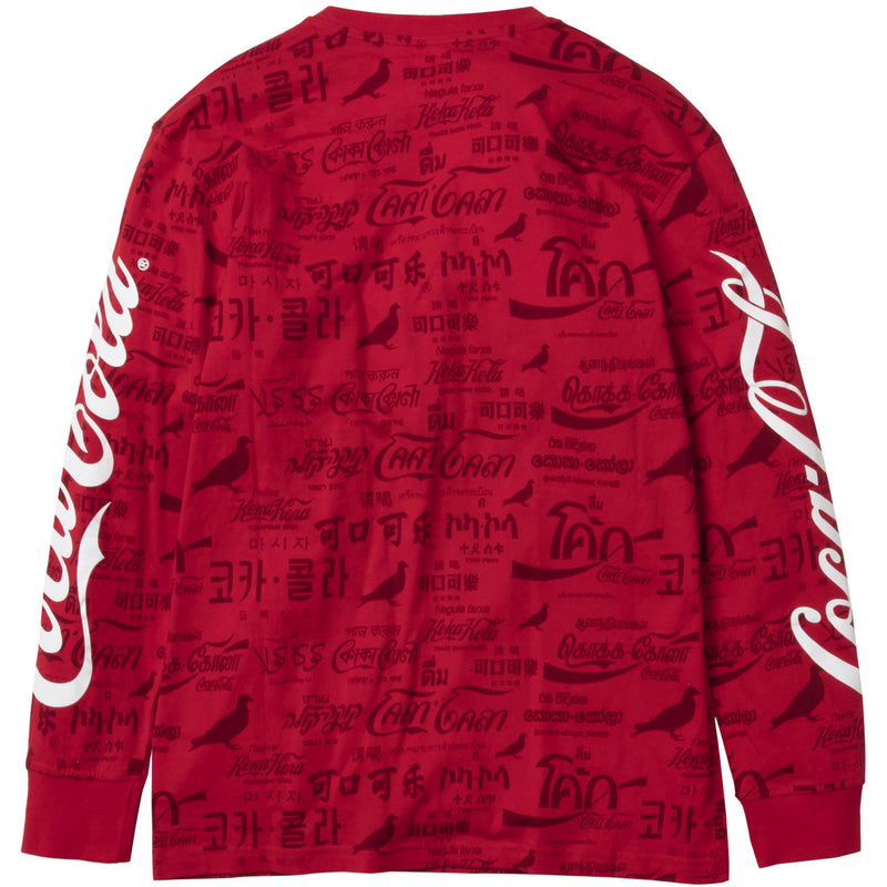 Staple Pigeon X Coca-Cola All Over Long Sleeve Tee (Red)